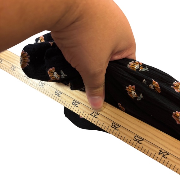 Billabong Black Floral Wide-Leg Split Pants Size Large Floral pattern - Picture 13 of 13